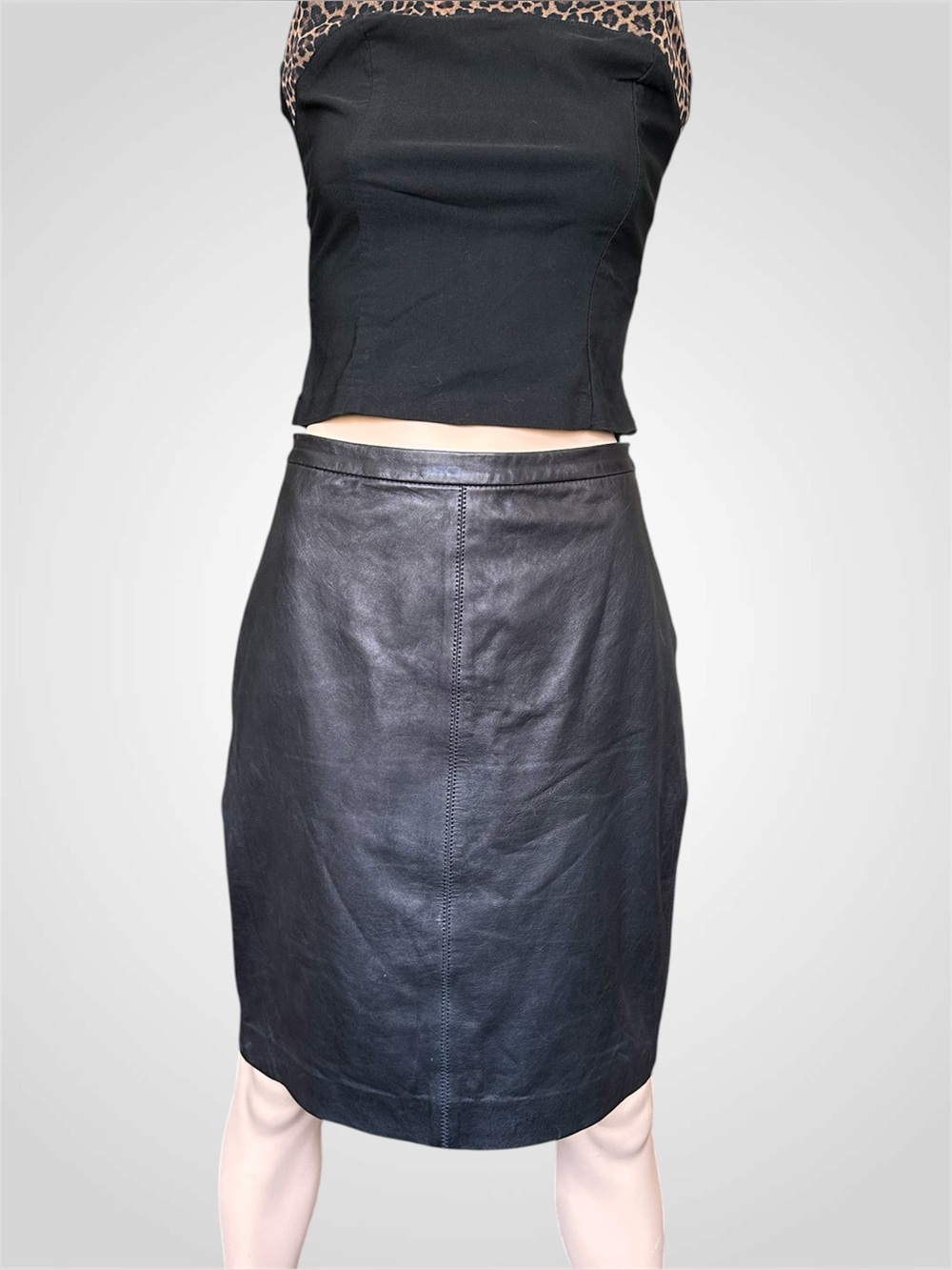 DKNY leather pencil skirt, Medium
